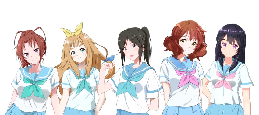 oumae kumiko, kousaka reina, kasaki nozomi, nakagawa natsuki, and yoshikawa yuuko (hibike! euphonium and 1 more) drawn by nozo133