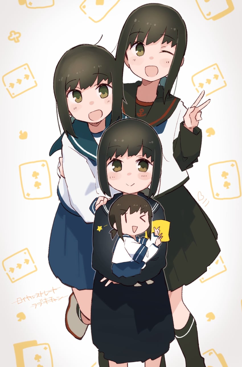 fubuki and fubuki kai ni (kantai collection) drawn by ma_rukan