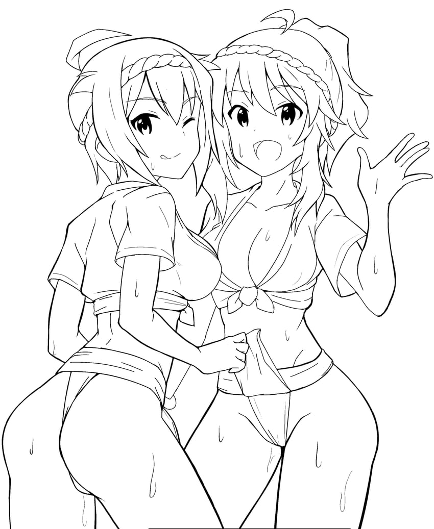 hoshii miki and ibuki tsubasa (idolmaster and 2 more) drawn by nejime_(nejimeinu)