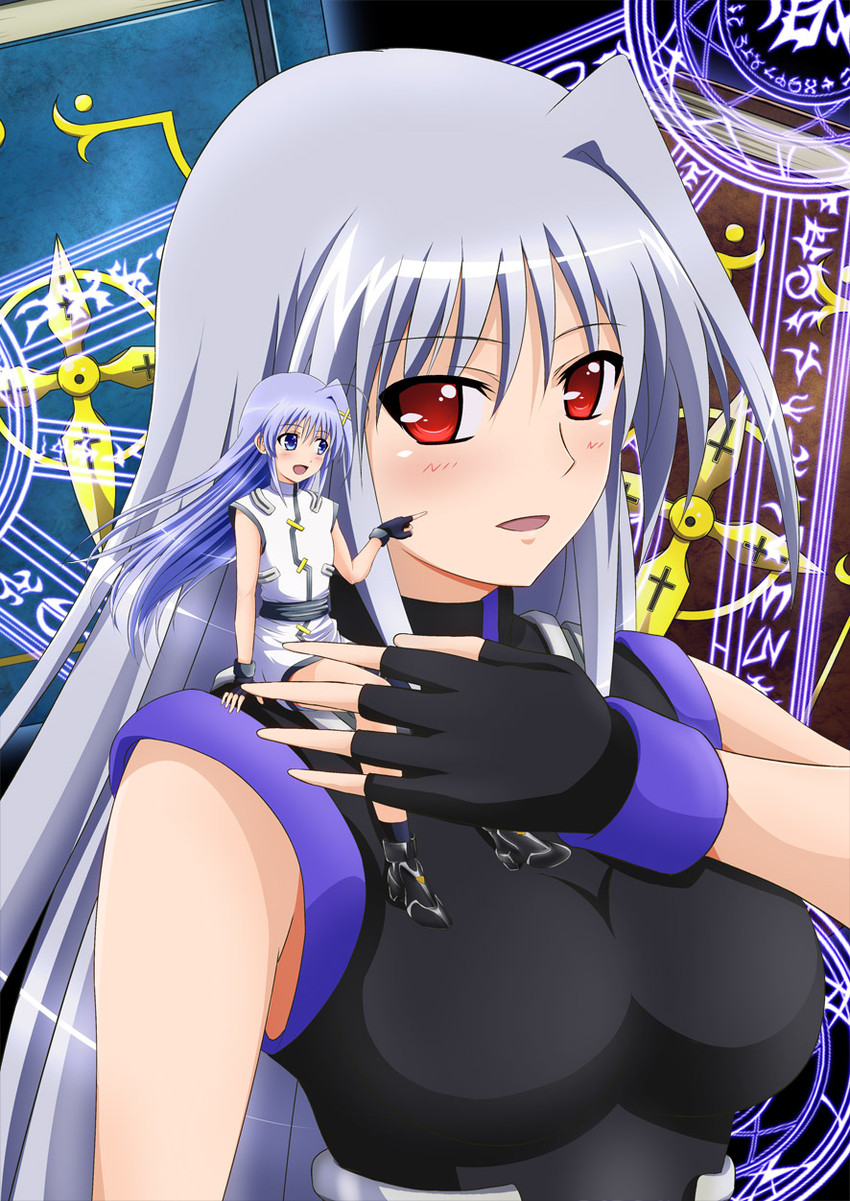 reinforce zwei, reinforce, tome of the night sky, and book of the azure sky (lyrical nanoha and 3 more) drawn by inoshira