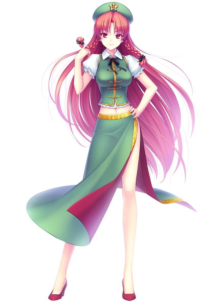hong meiling (touhou) drawn by sayori_(neko_works)