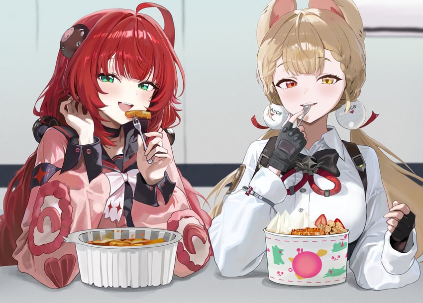 alice thymefield and ukinami yuzuha (zenless zone zero) drawn by signallerc