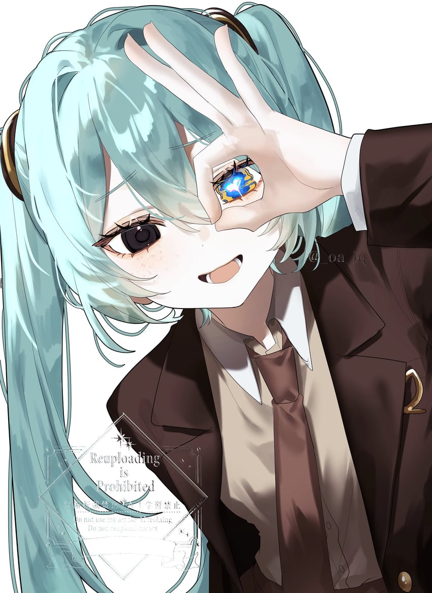 hatsune miku (vocaloid and 1 more) drawn by hijisk