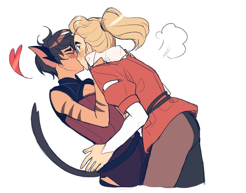 catra and adora (she-ra and the princesses of power) drawn by halang_rubsas2