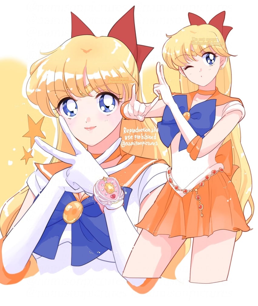 aino minako and sailor venus (bishoujo senshi sailor moon) drawn by namisonpictures