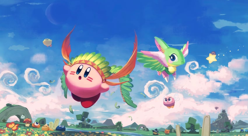 kirby, gooey, waddle doo, morpho knight, scarfy, and 11 more (kirby) drawn by suyasuyabi