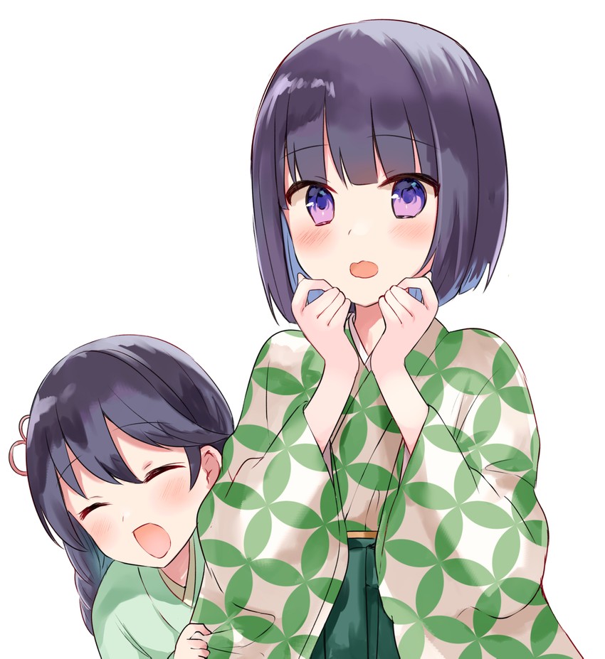 hachisuka hatsuno and hachisuka yaeko (tsumugu otome to taishou no tsuki) drawn by chiune_(yachi)