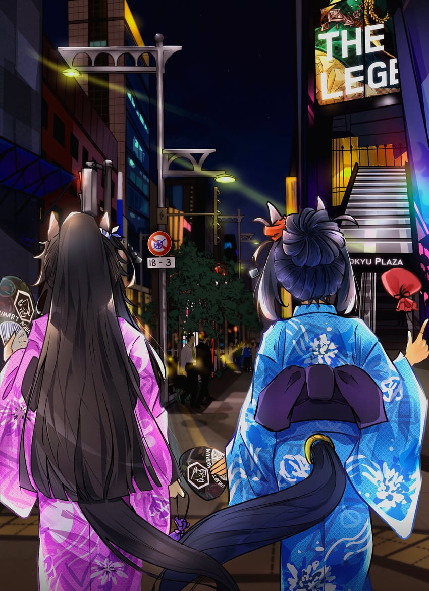 narita brian and hishi amazon (umamusume) drawn by naegi_happy