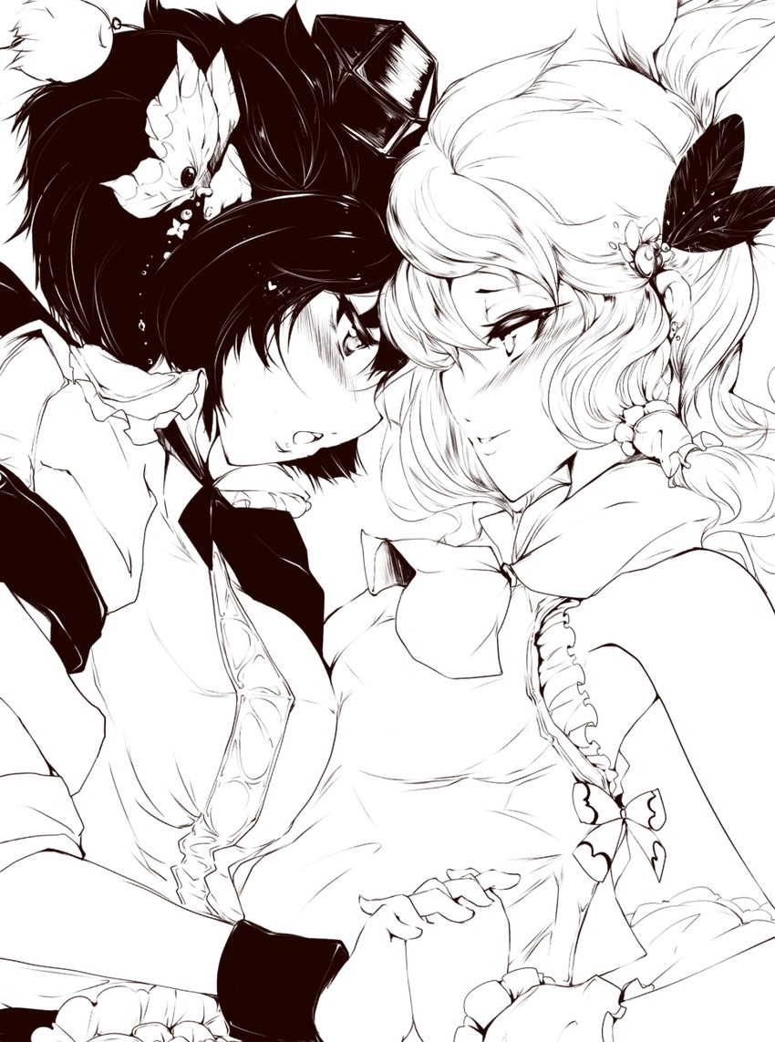 hakurei reimu and shameimaru aya (touhou) drawn by takato_kurosuke