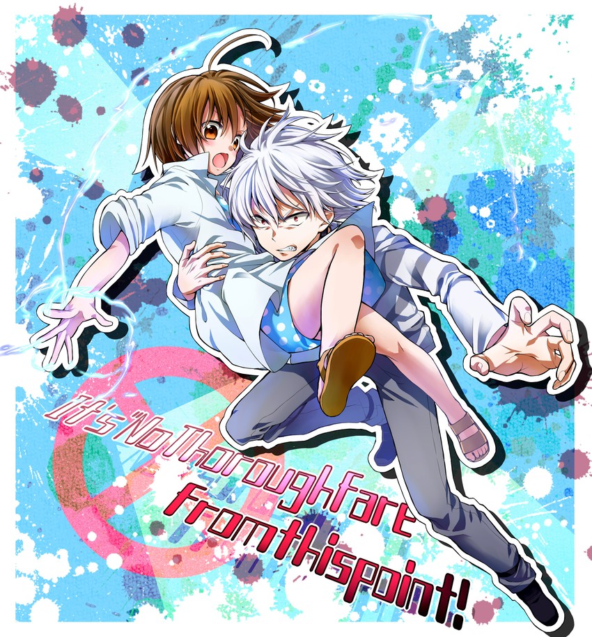 accelerator and last order (toaru majutsu no index) drawn by namo