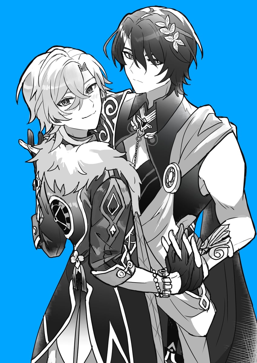 aventurine and dr. ratio (honkai and 1 more) drawn by aya_tori