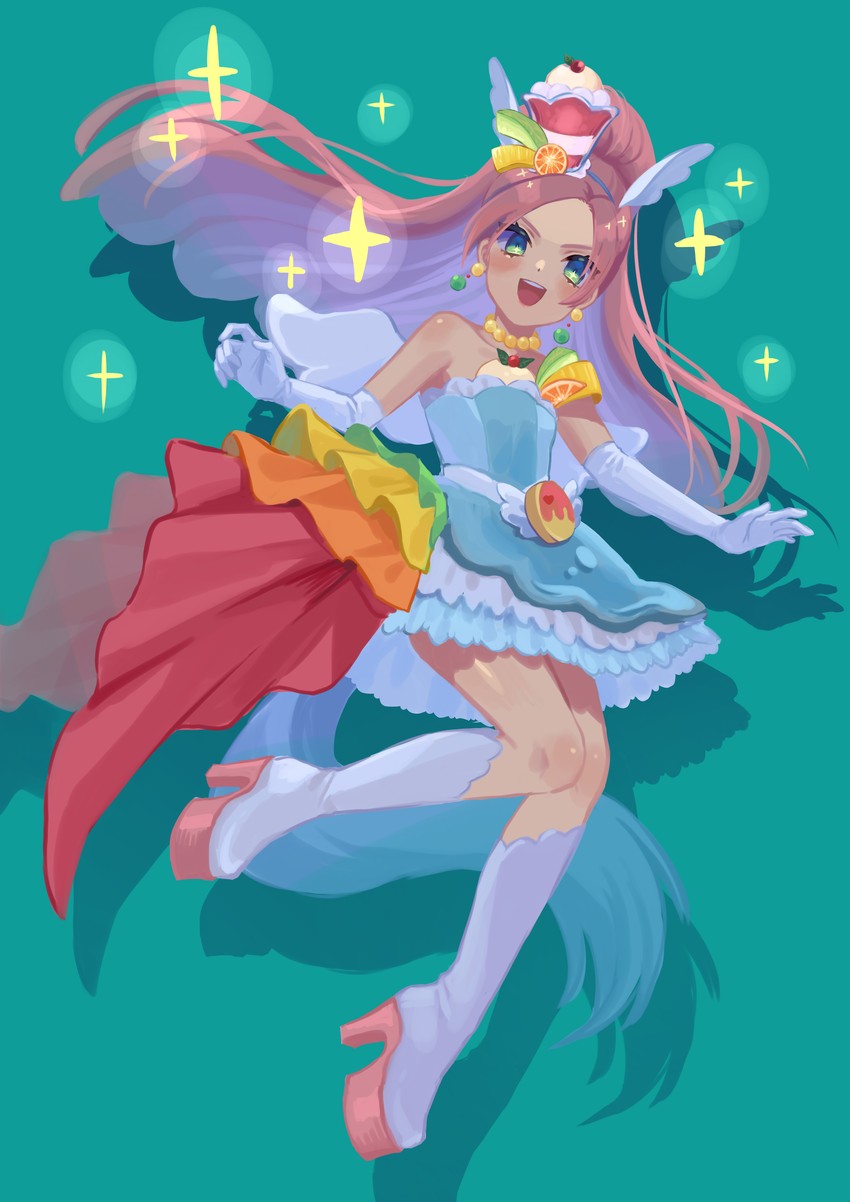 kirahoshi ciel and cure parfait (precure and 1 more) drawn by zuzuko