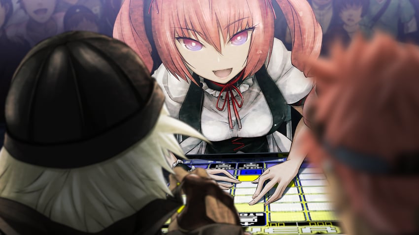 akiha rumiho and suzuki kouichi (steins;gate) drawn by huke