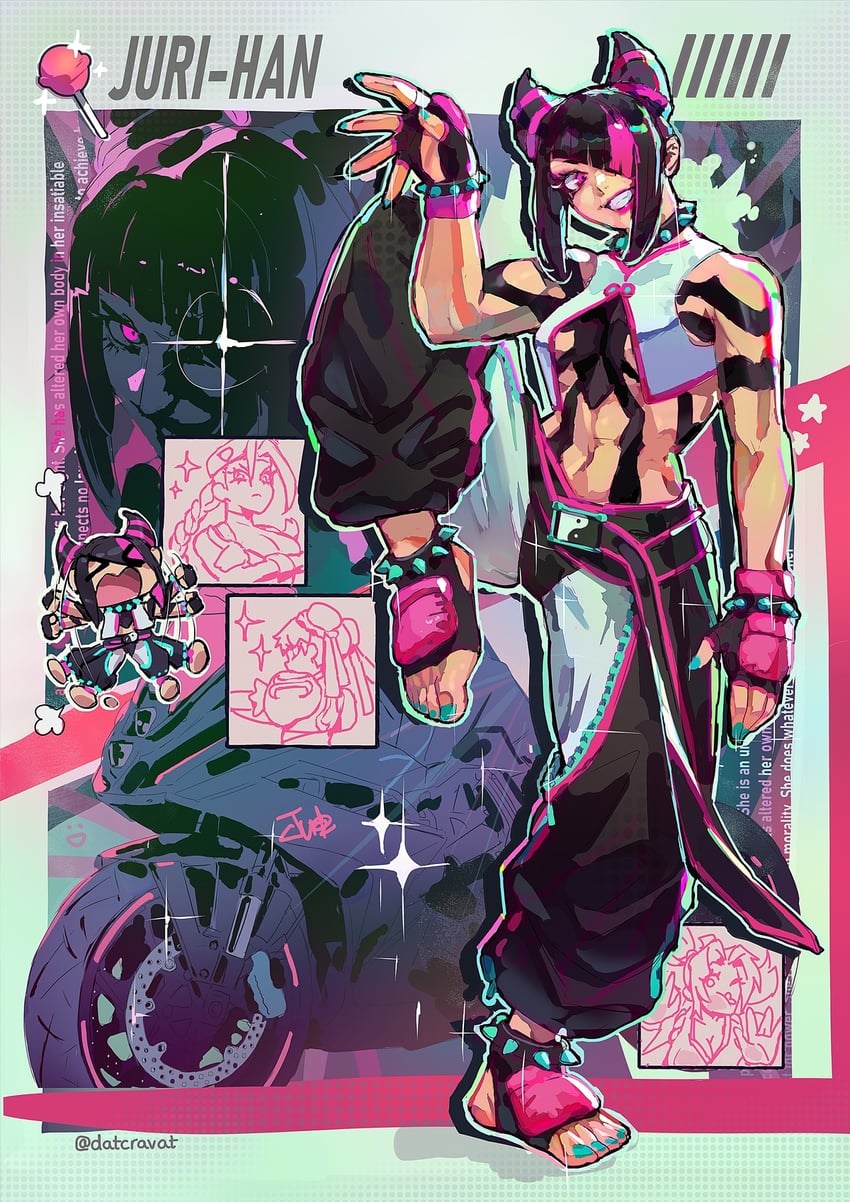 chun-li, cammy white, shiranui mai, and han juri (street fighter and 1 more) drawn by datcravat