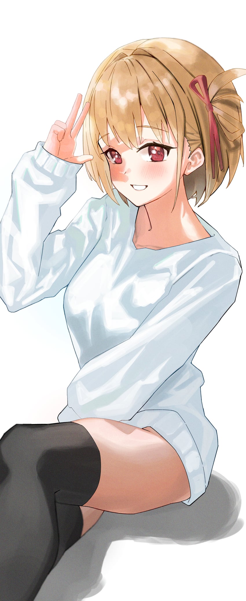 nishikigi chisato (lycoris recoil) drawn by dinsoreprong64