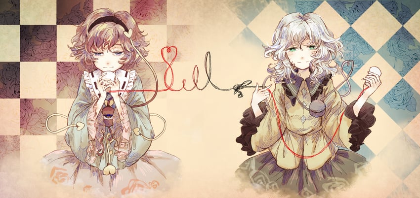 komeiji koishi and komeiji satori (touhou) drawn by horo_uguisu