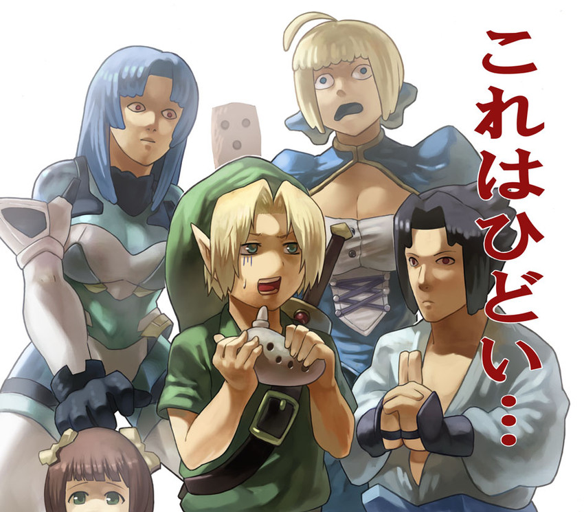 link, amami haruka, uchiha sasuke, sader, redead, and 2 more (fate and 6 more) drawn by takeda_kanryuusai