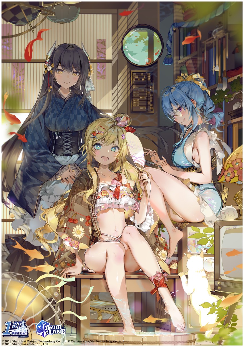 st. louis, hiei, and kongou (azur lane) drawn by akizero1510