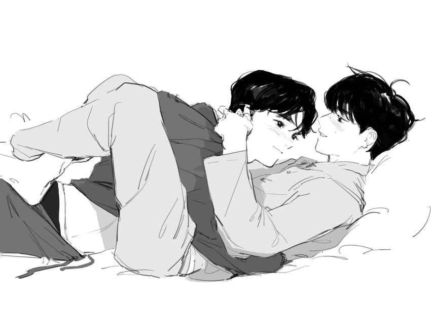 sung han-bin and zhang hao (real life and 1 more) drawn by haotmeal
