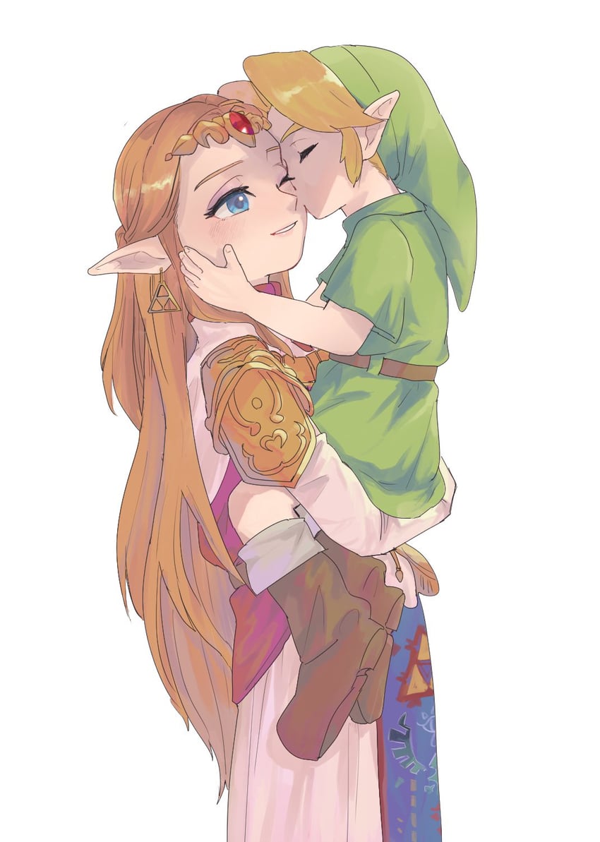 link, princess zelda, and young link (the legend of zelda and 1 more) drawn by yamori_(yamoooon21)