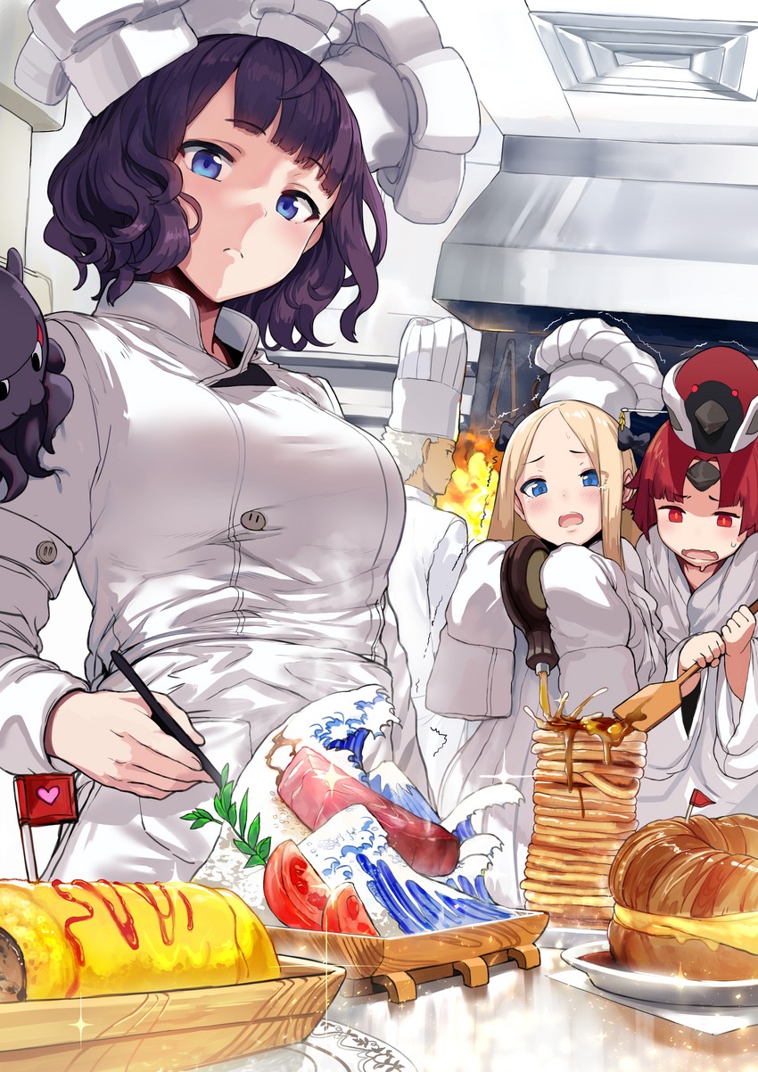 abigail williams, archer, katsushika hokusai, tokitarou, and beni-enma (fate and 2 more) drawn by hews