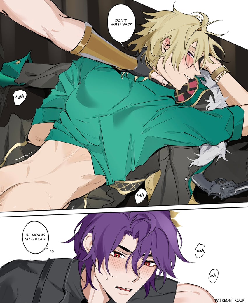 aventurine and dr. ratio (honkai and 1 more) drawn by yukaero4