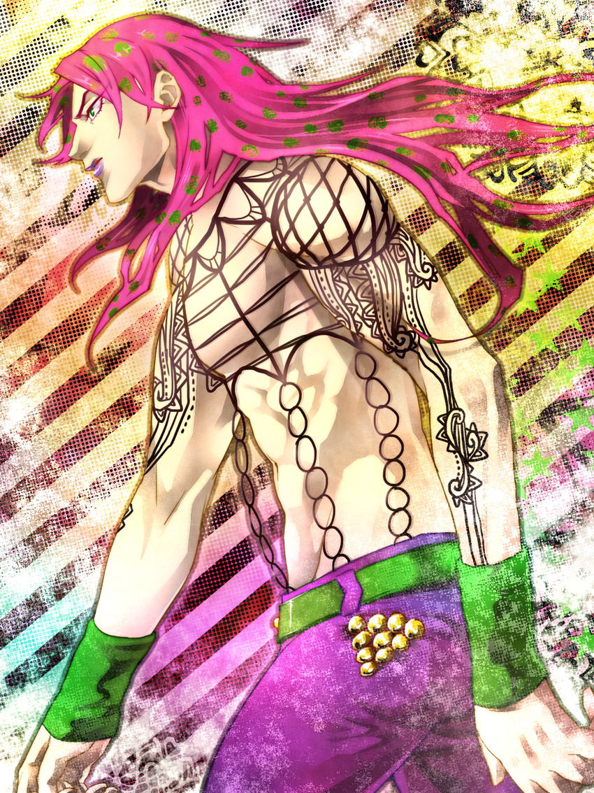 diavolo (jojo no kimyou na bouken and 1 more) drawn by v_(tit_mzmz)
