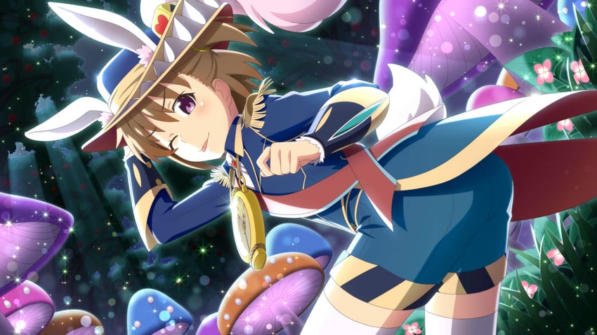 white rabbit and akasaka miyuki (higurashi no naku koro ni and 2 more)