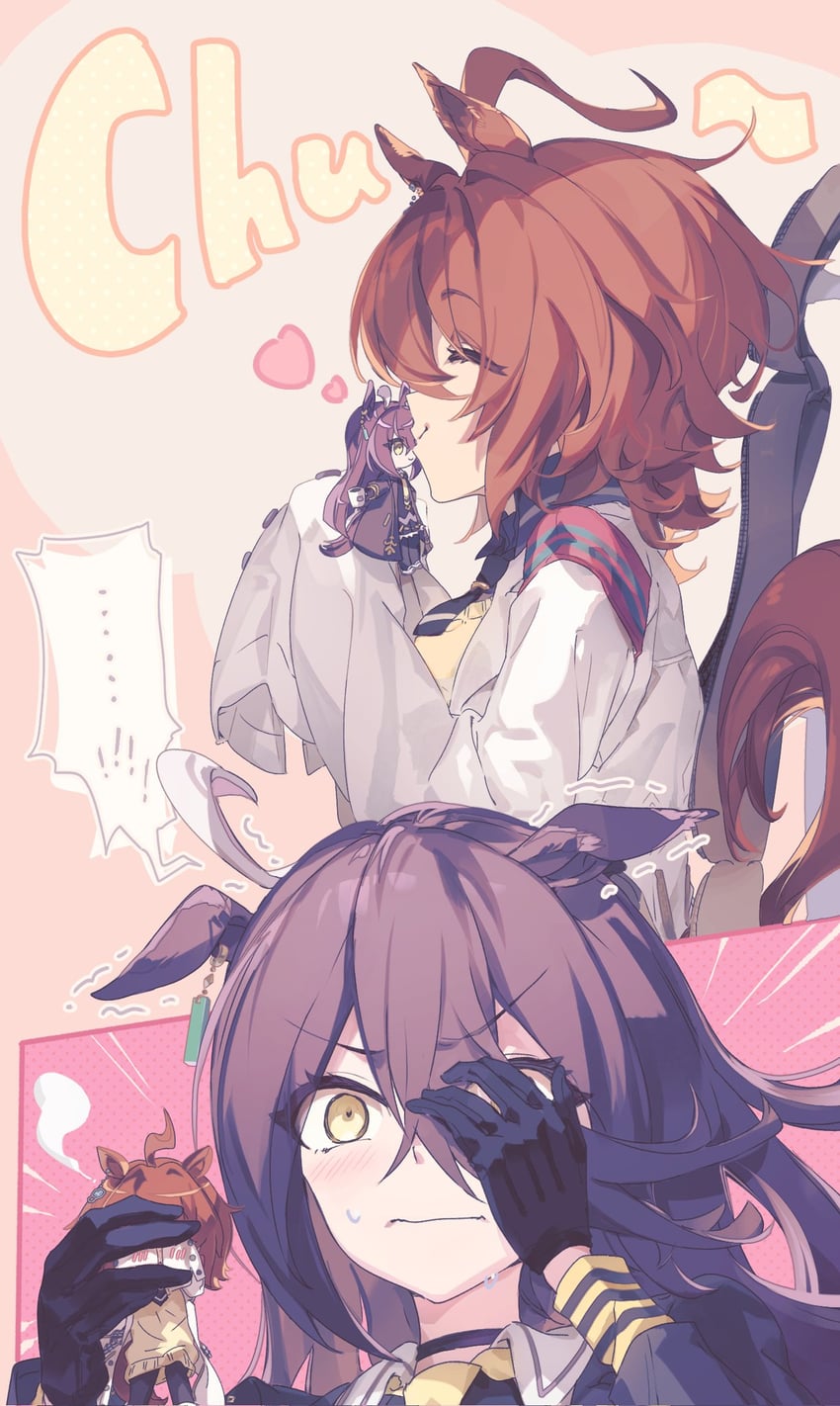 agnes tachyon and manhattan cafe (umamusume) drawn by kumano_iroha