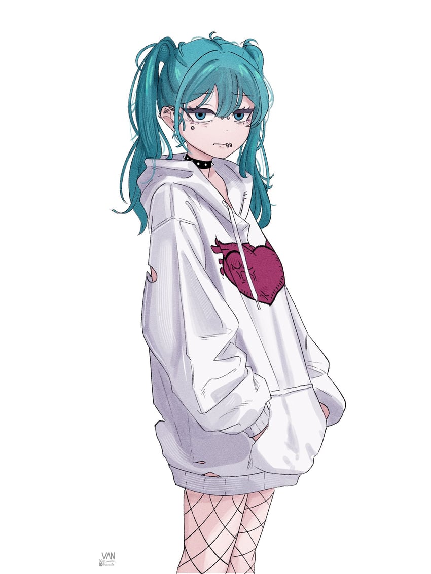 hatsune miku (vocaloid and 1 more) drawn by vaniste