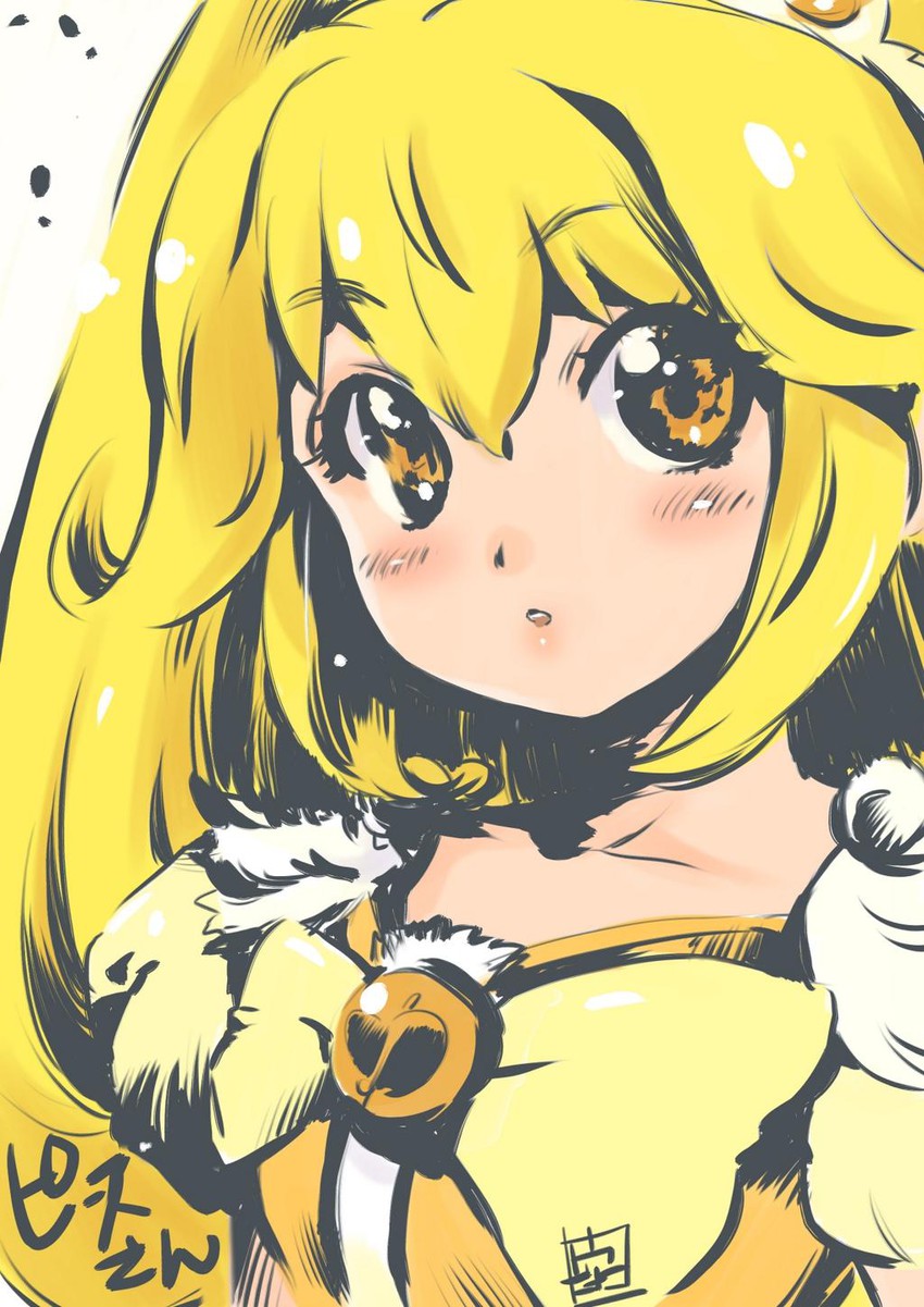 kise yayoi and cure peace (precure and 1 more) drawn by inoue_sora