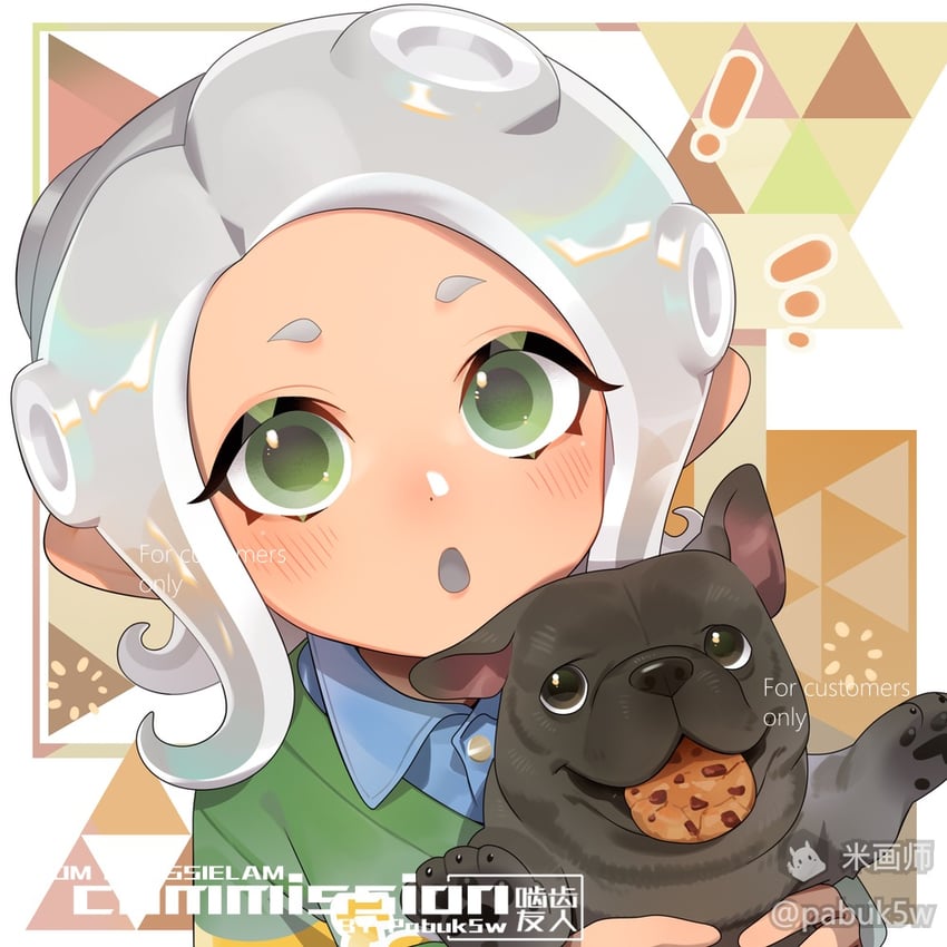 octoling player character and octoling girl (splatoon) drawn by pabuk5w