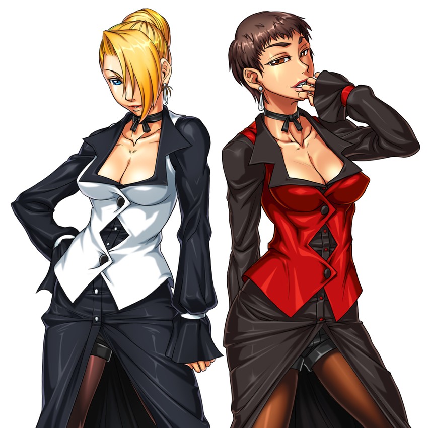 vice and mature (the king of fighters) drawn by aozoraichi.