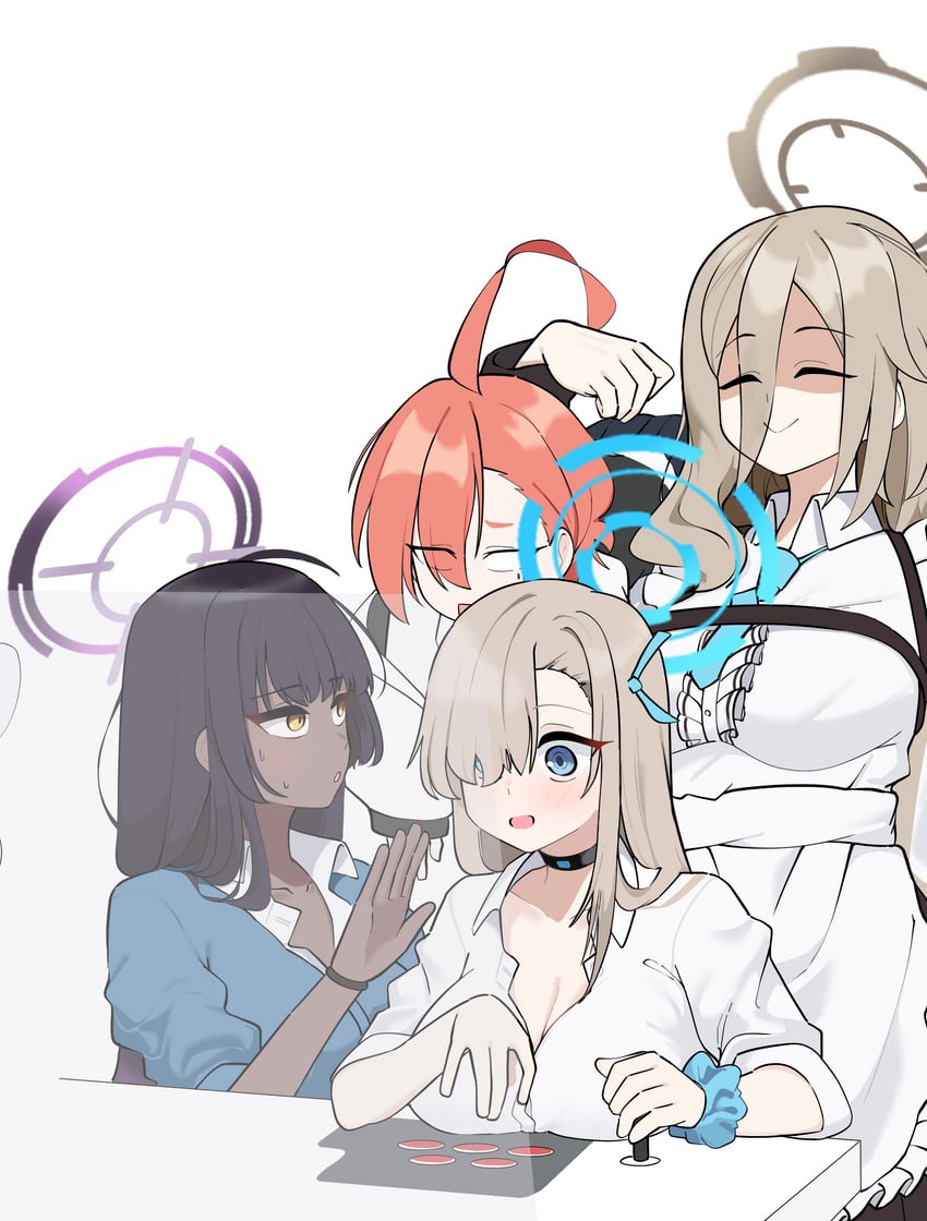 asuna, karin, neru, and akane (blue archive) drawn by rooxy