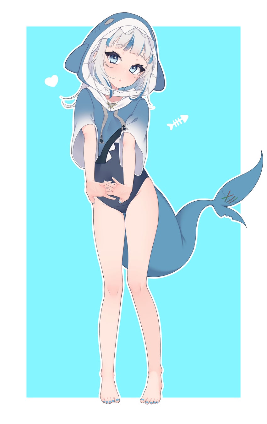 gawr gura (hololive and 1 more) drawn by lucasyecla99