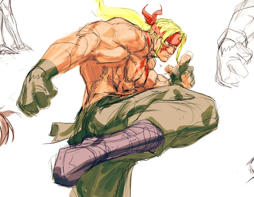 alex (street fighter and 1 more) drawn by zero_setsu