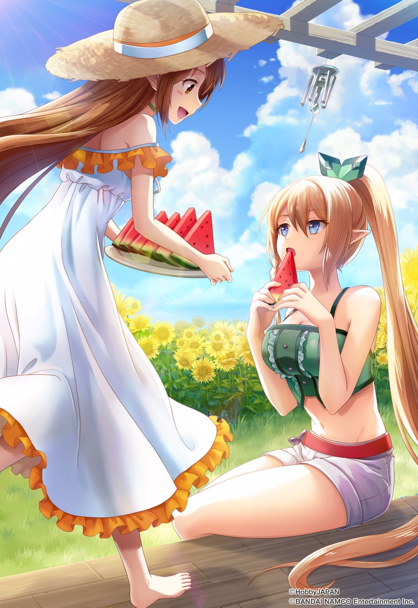 alleyne and nowa (queen's blade and 2 more) drawn by oosaki_shin'ya