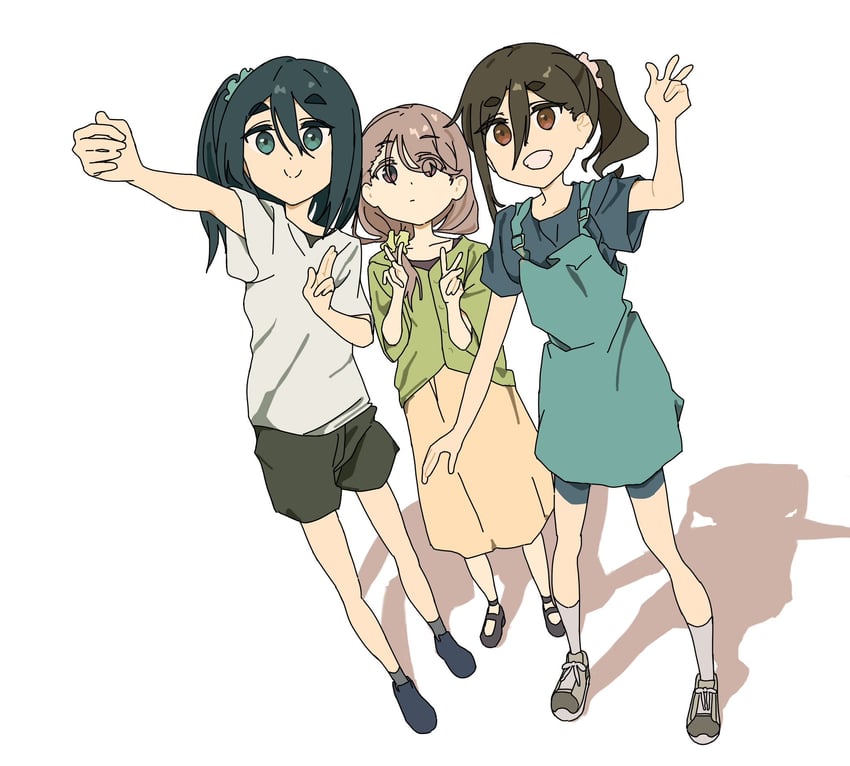 shikishima sakurako, kiriyama an, and amamiya satsuki (mono) drawn by kawaya_(kawasu_)