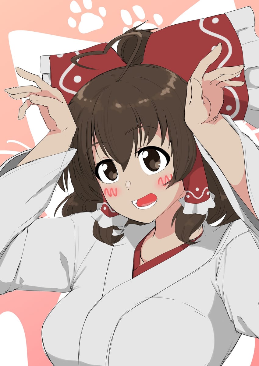 hakurei reimu and kanna (touhou and 1 more) drawn by remote_controller_4