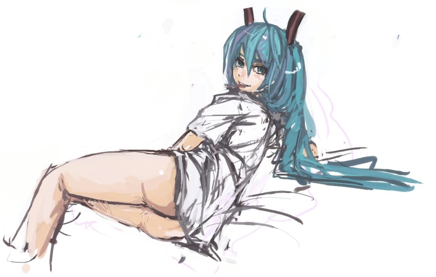 hatsune miku (vocaloid) drawn by panties_(pantsu-pirate)