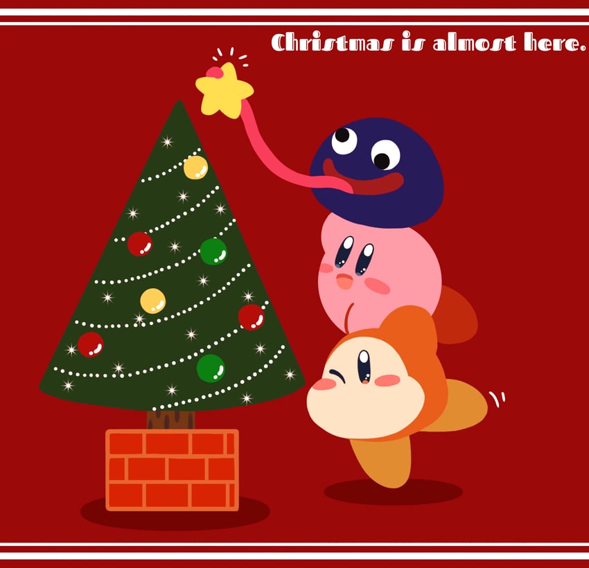 kirby, waddle dee, and gooey (kirby) drawn by miwa_(ahyuck)