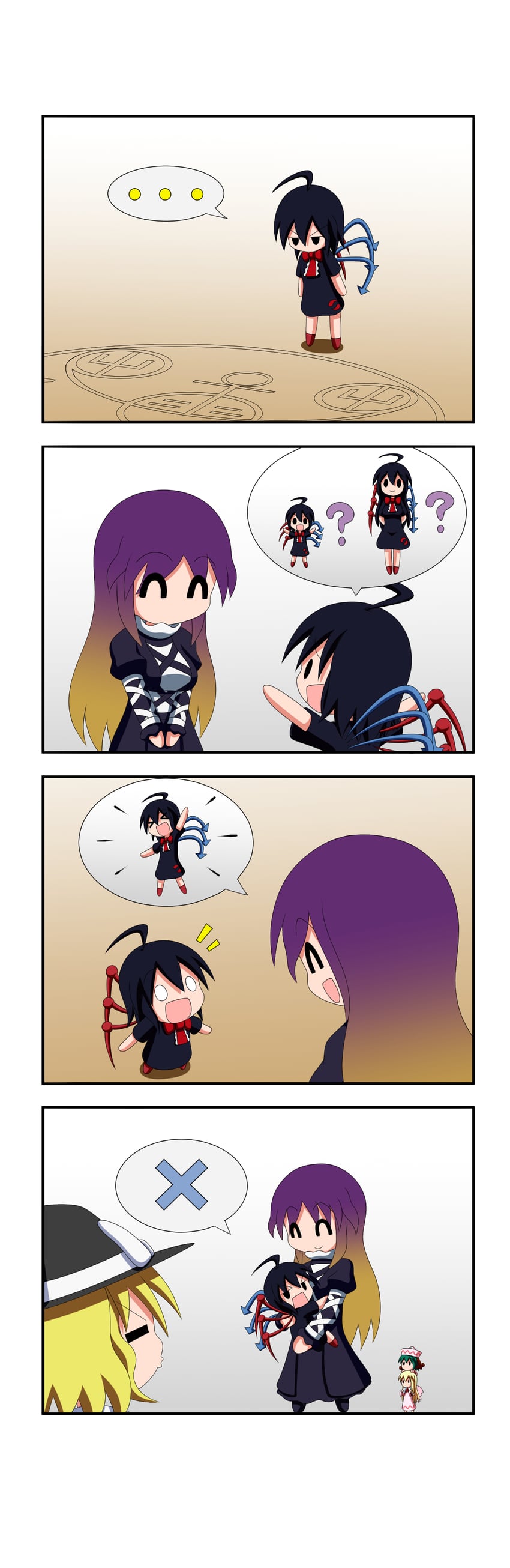 kirisame marisa, hijiri byakuren, houjuu nue, kasodani kyouko, and lily white (touhou) drawn by rakugaki-biyori