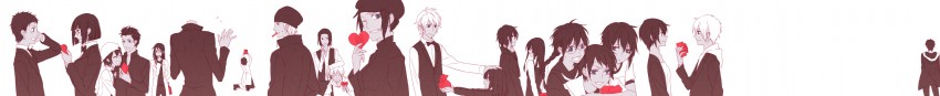 orihara izaya, sonohara anri, heiwajima shizuo, celty sturluson, ryuugamine mikado, and 16 more (durarara!!) drawn by yura_(ub4u)