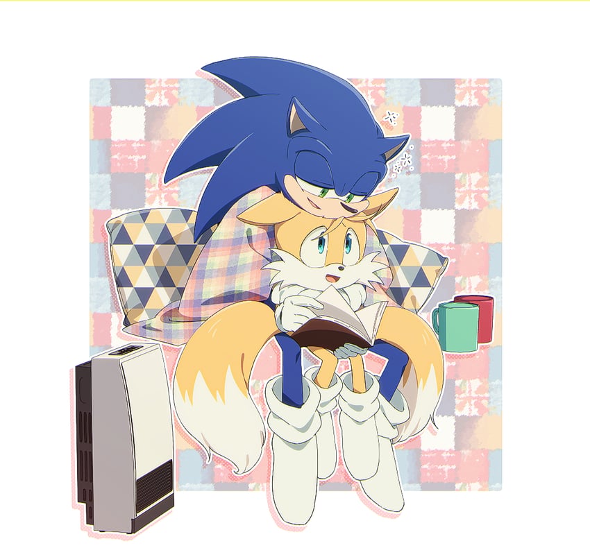 sonic the hedgehog and tails (sonic) drawn by banri_0917