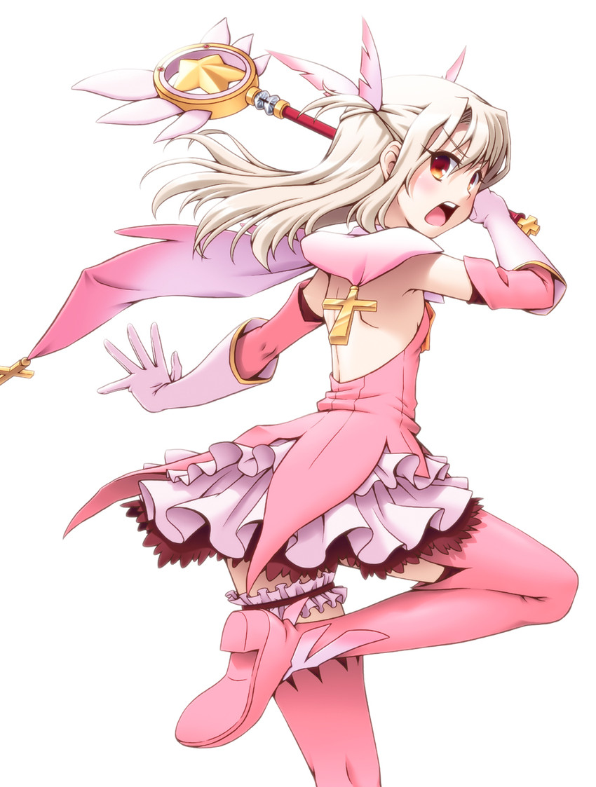 illyasviel von einzbern, prisma illya, and magical ruby (fate and 1 more) drawn by horiguchi_hiroshi