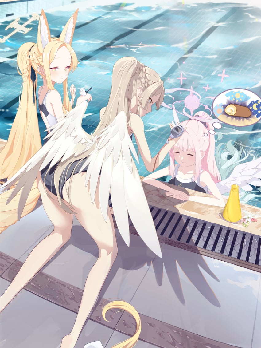 mika, seia, and nagisa (blue archive) drawn by la_la_la_rarmin