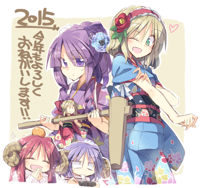 remilia scarlet, alice margatroid, patchouli knowledge, koakuma, and shanghai doll (touhou) drawn by satou_kibi