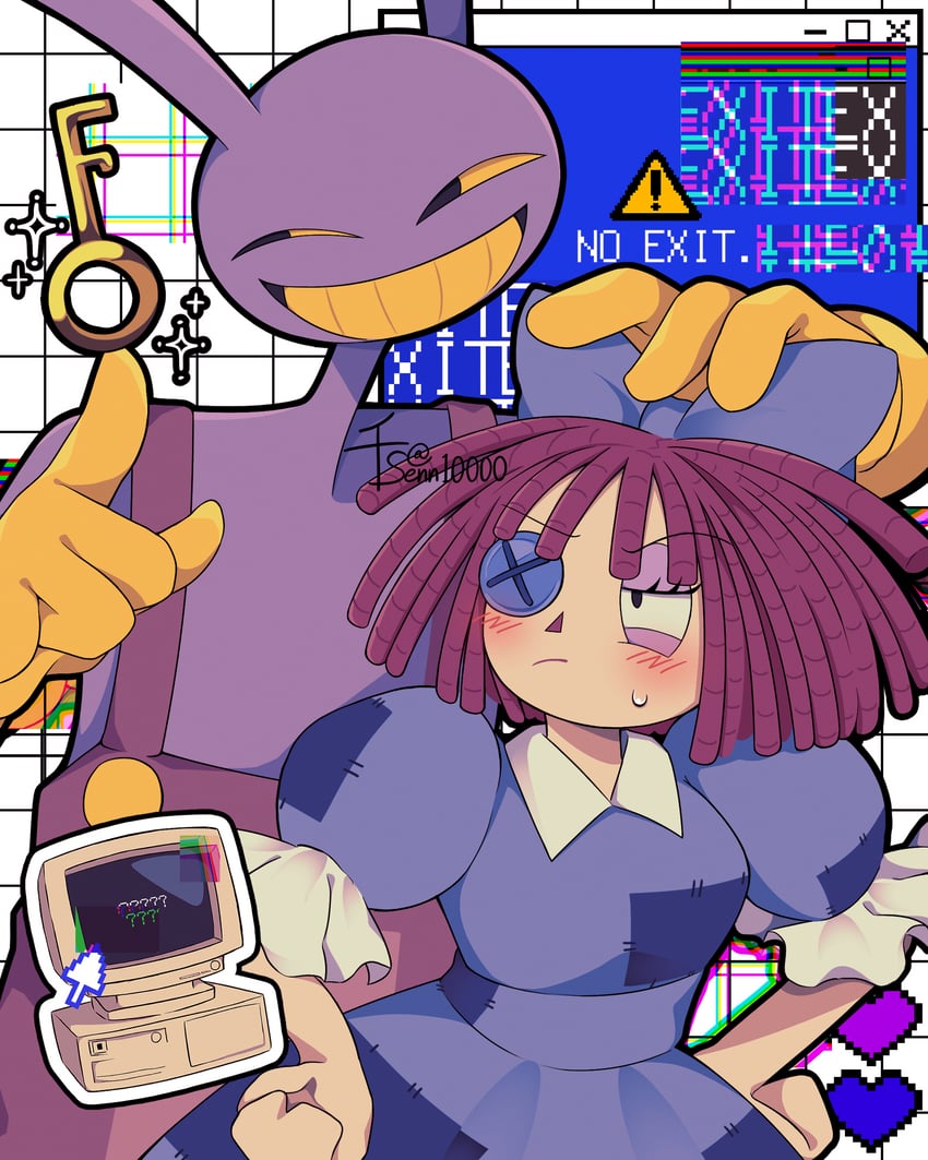 jax and ragatha (the amazing digital circus) drawn by senn10000