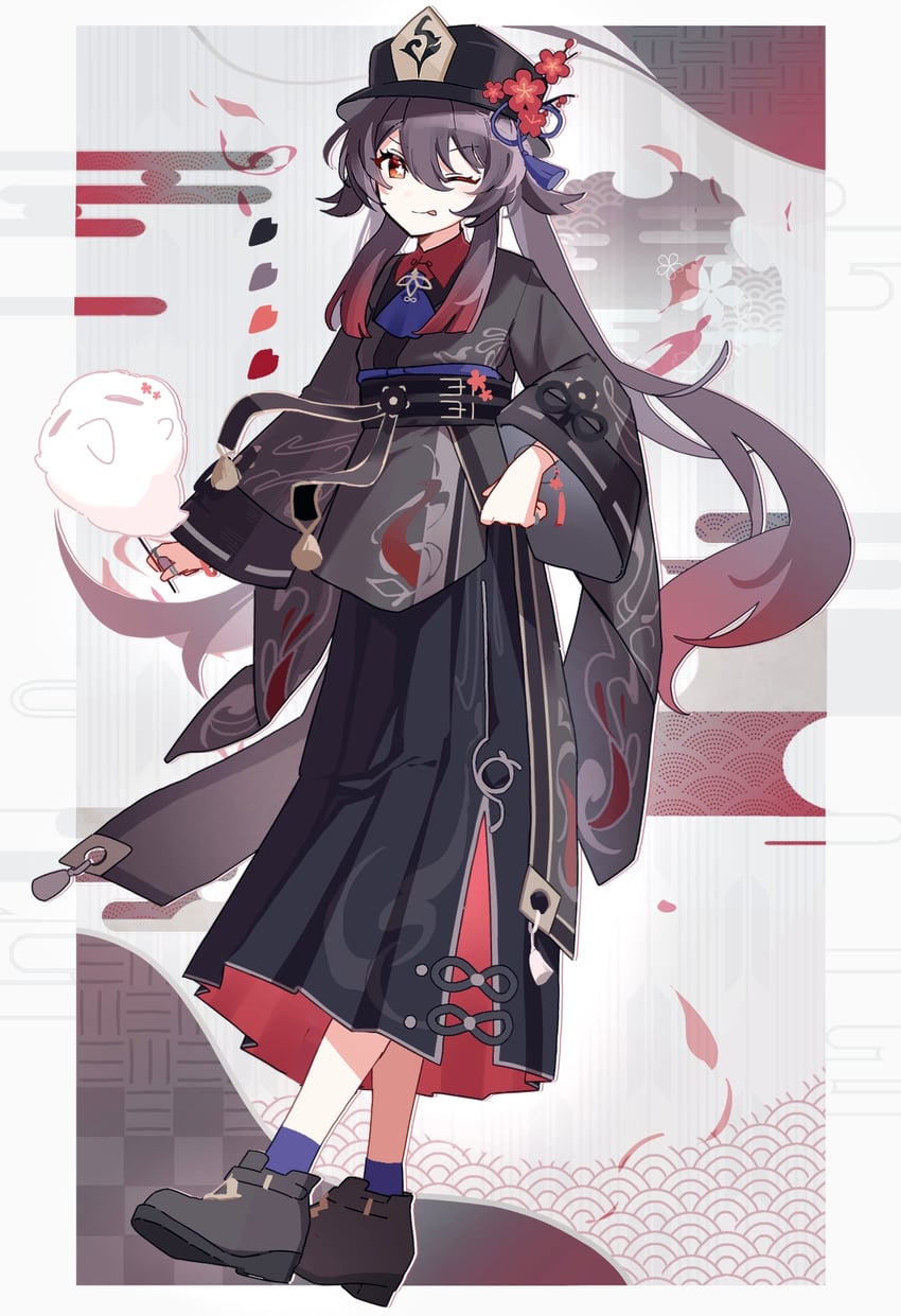 hu tao and boo tao (genshin impact) drawn by utori_(tanakautori)