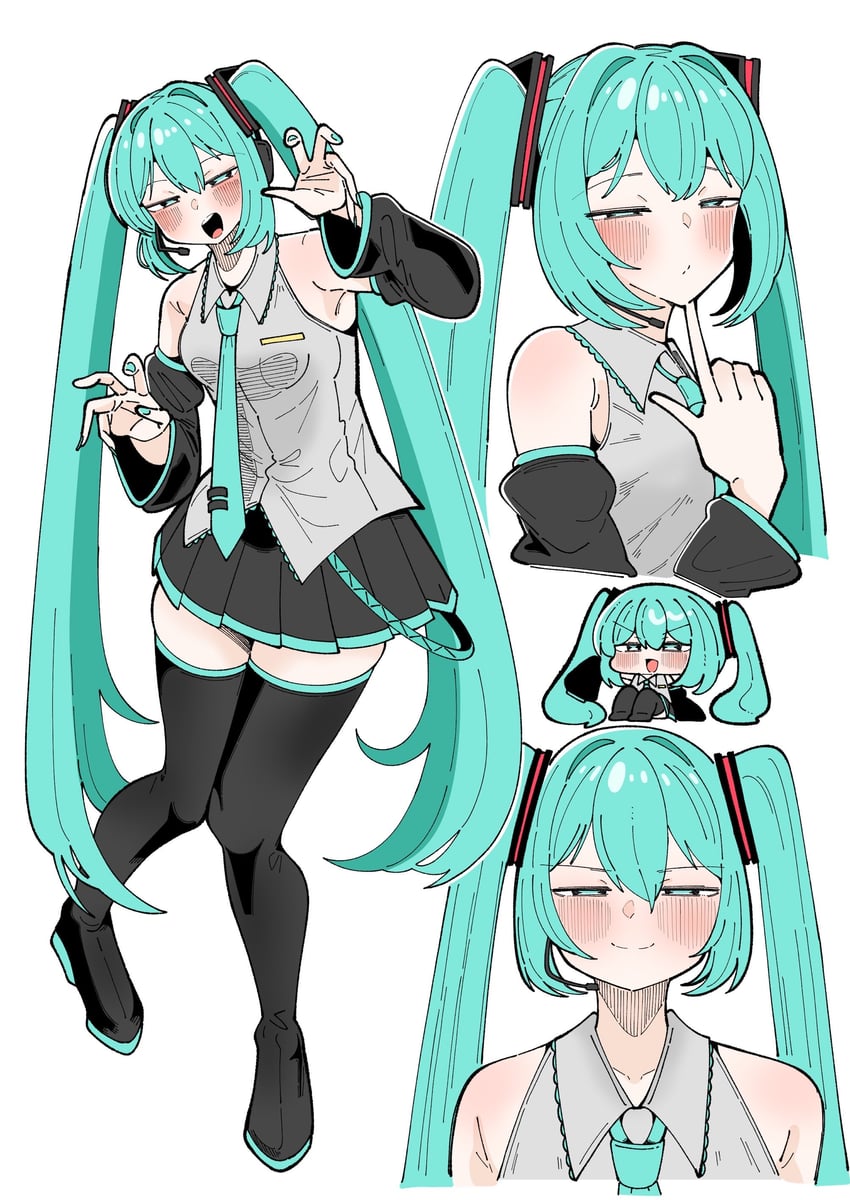 hatsune miku (vocaloid) drawn by tekitou_nimo_hodo_ga_aru